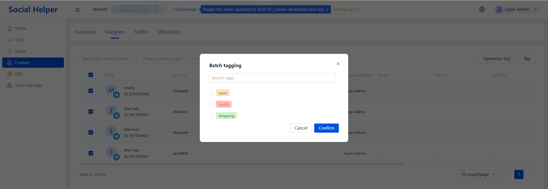 Append or Overwrite Tags